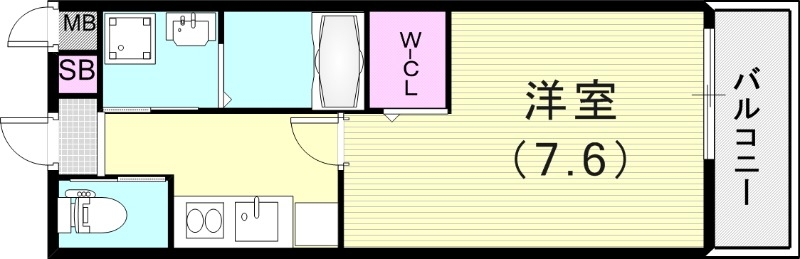 1K（25.21平米）モニターホン・浴室乾燥機・ネット無料