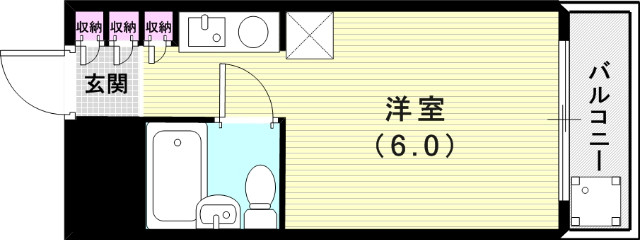 １R（１８平米）オートロック、TVモニタホン、家電付き、