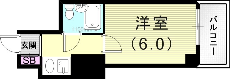 1K(20平米）エアコン・3点ユニット