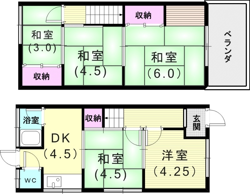 1階の間取り図