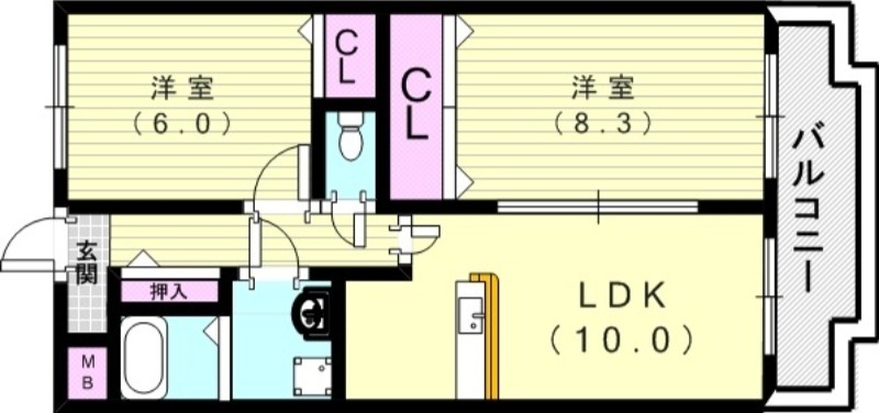 2階の間取り図