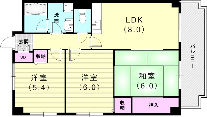 2階の間取り図