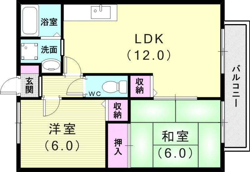 2階の間取り図
