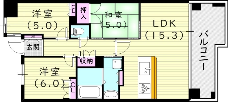 4階の間取り図
