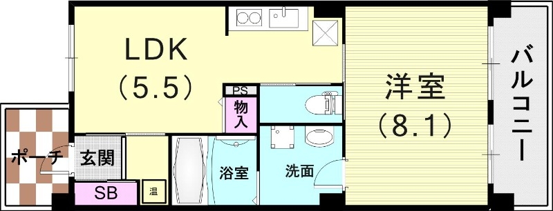 1階の間取り図