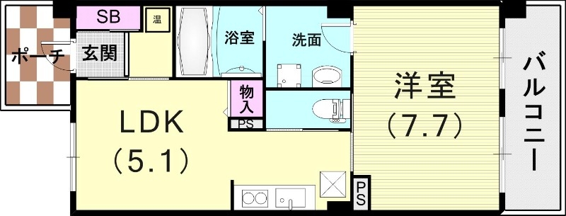 1階の間取り図