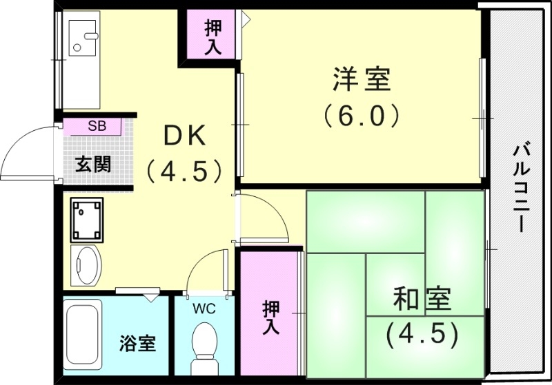 2階の間取り図