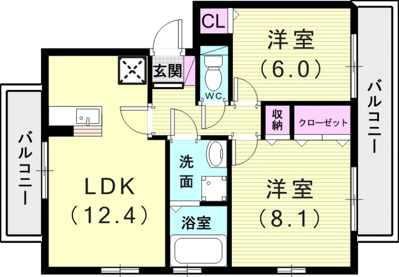 2階の間取り図