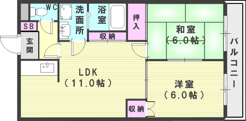 1階の間取り図