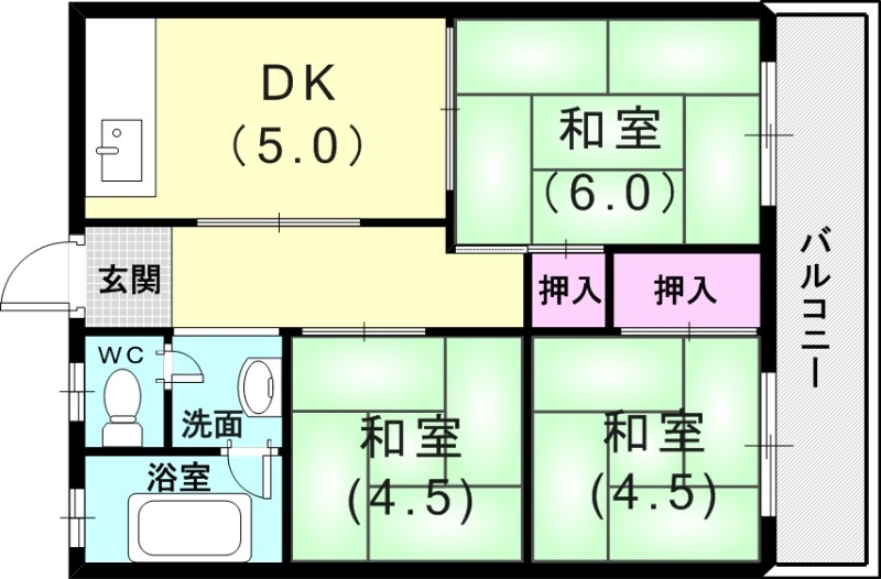 4階の間取り図