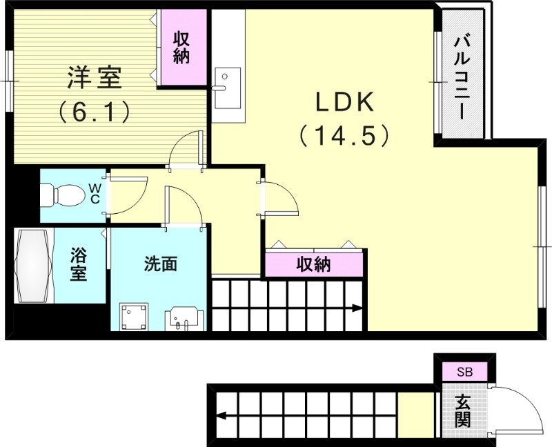 2階の間取り図