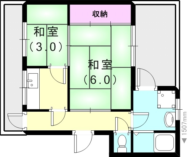2階の間取り図