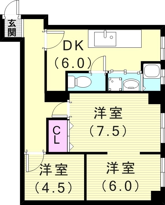 2階の間取り図