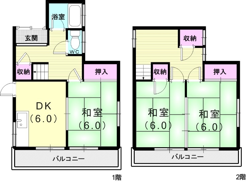 -階の間取り図
