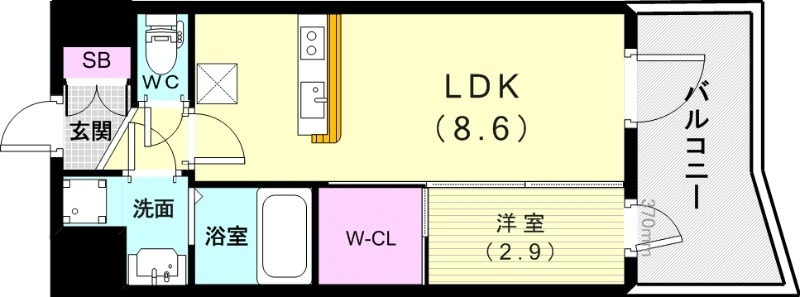 2階の間取り図