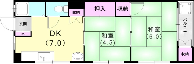 4階の間取り図