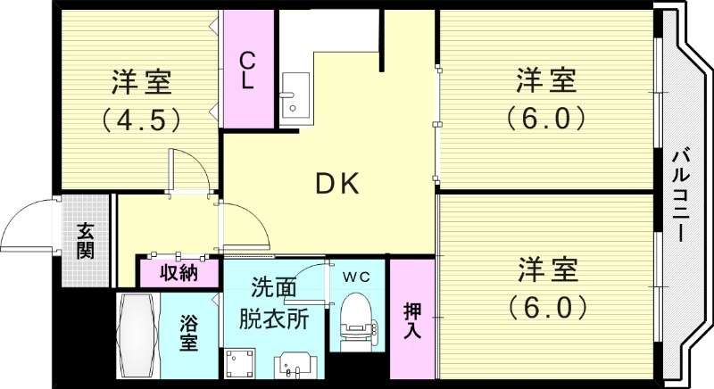 1階の間取り図
