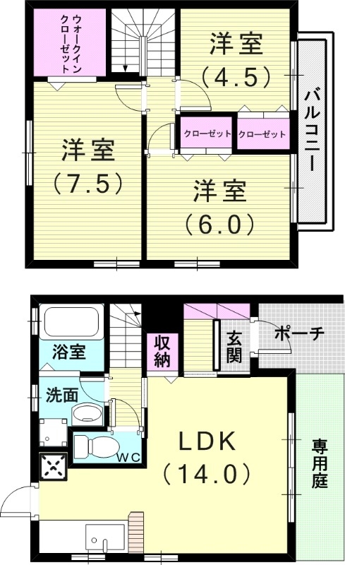 1階の間取り図