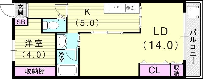 2階の間取り図