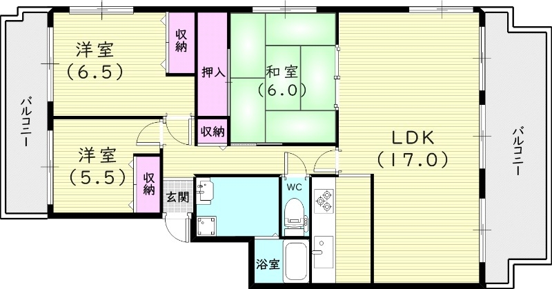 2階の間取り図