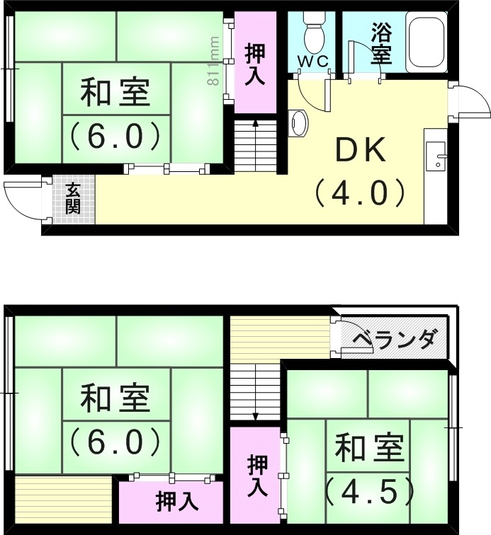 -階の間取り図