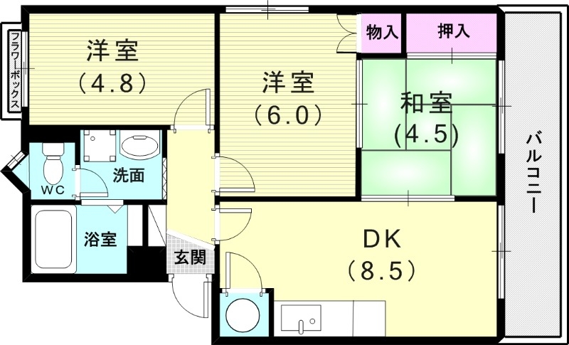 1階の間取り図