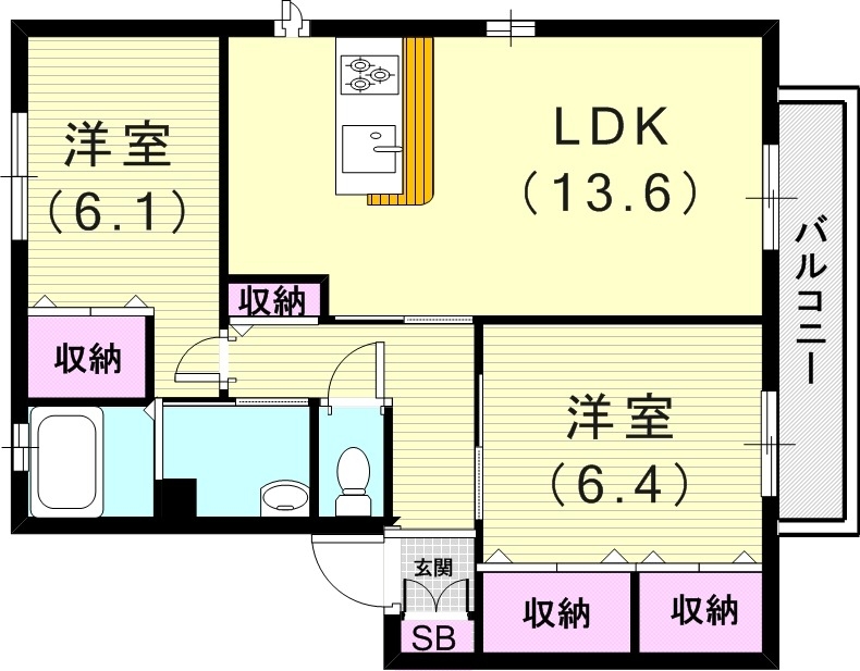 2階の間取り図