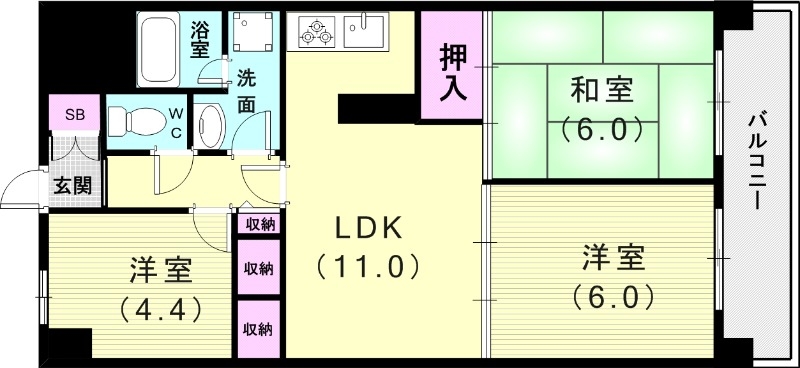 4階の間取り図
