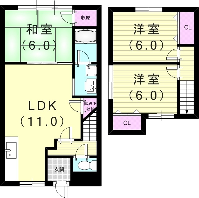 4階の間取り図