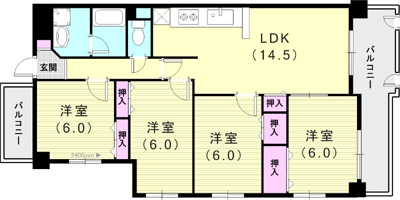 2階の間取り図