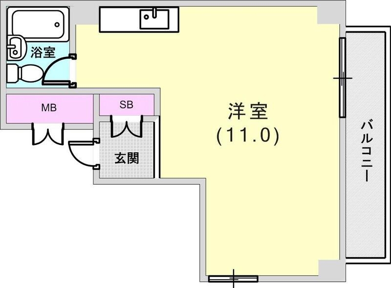 広々ワンルーム。