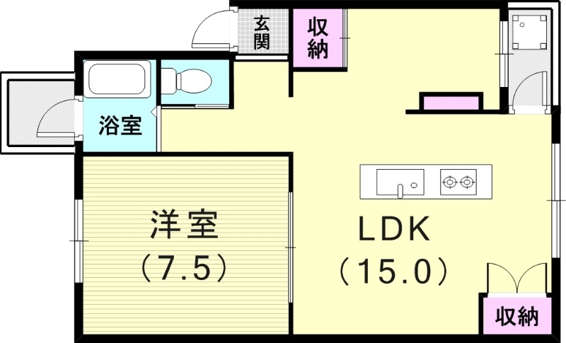 4階の間取り図