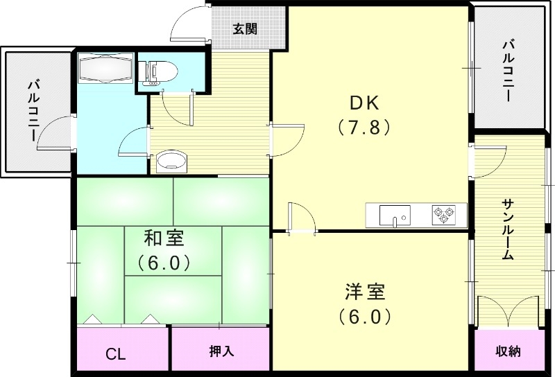 4階の間取り図