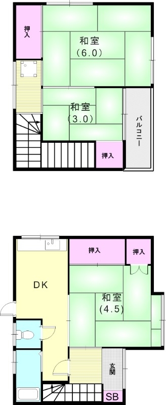 -階の間取り図