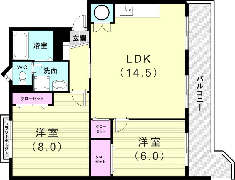 1階の間取り図