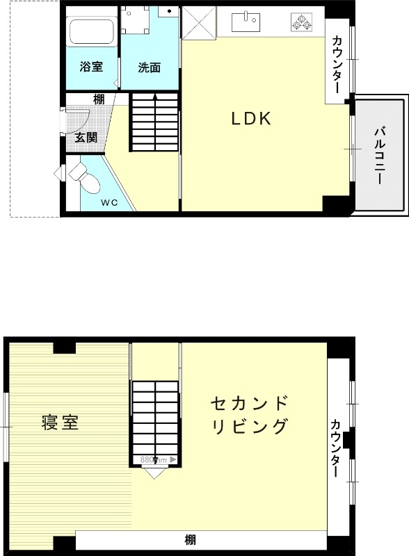 2階の間取り図