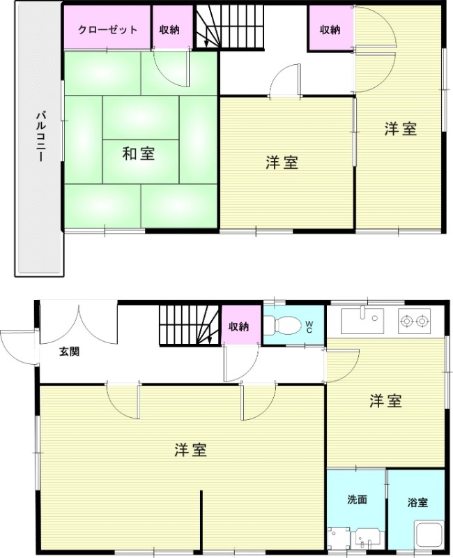 -階の間取り図