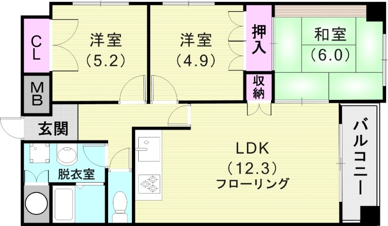 4階の間取り図