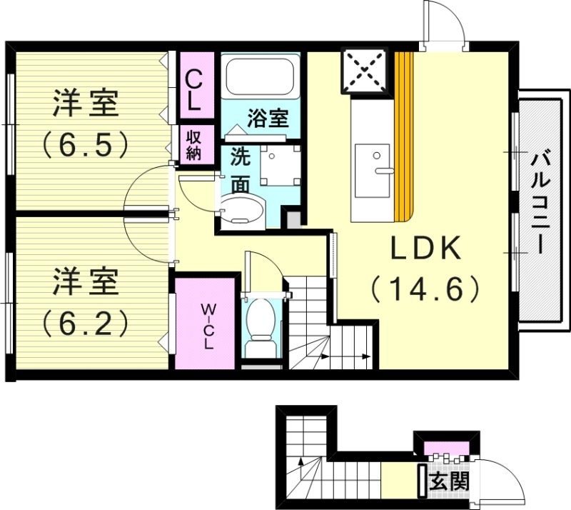 2階の間取り図