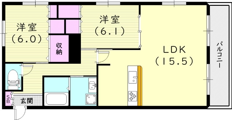 2階の間取り図