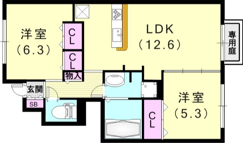 1階の間取り図