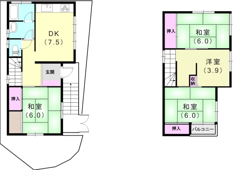 -階の間取り図