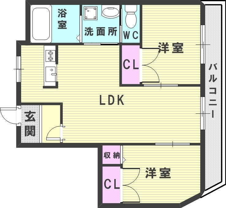 2階の間取り図