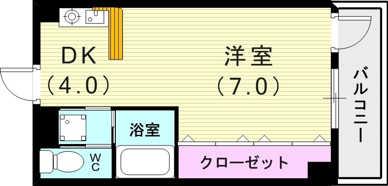 １DＫ（２５．３７平米）エアコン・カウンターキッチン・収納