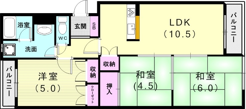 1階の間取り図