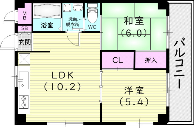 2階の間取り図