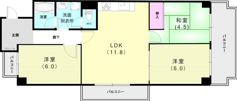 4階の間取り図