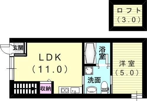 1階の間取り図