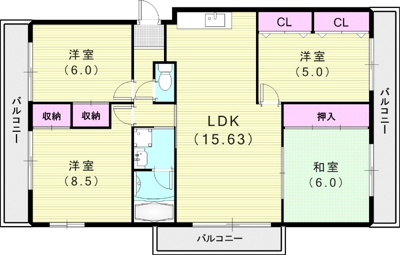 4階の間取り図