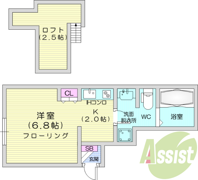 2階の間取り図